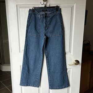 Banana Republic Wide-Leg High-Rise Blue Jeans size 6